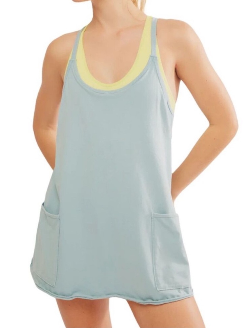 Free People FP Movement Hot Shot Mini Dress Eucalyptus - Small